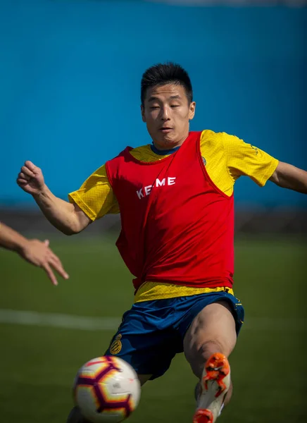 Spanien Barcelona RCD Espanyol Wu Lei — Stockfoto