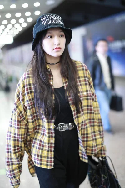 CHINA BEIJING AIRPORT WJSN CHENG XIAO — Stock Photo, Image