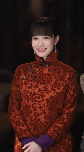 Hong Kong Schauspielerin Charmaine Sheh Posiert Während Dreharbeiten Set Des — Stockfoto