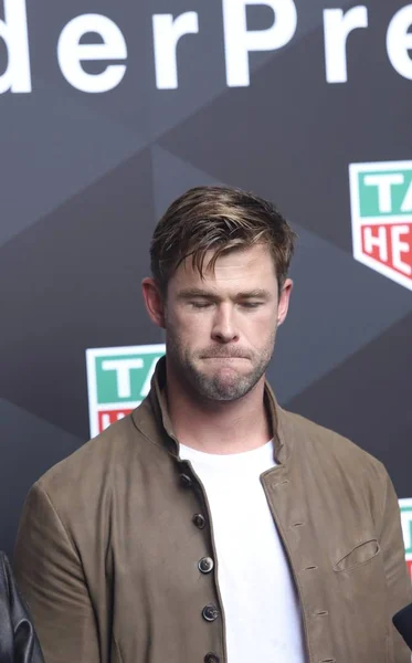 Australian Actor Chris Hemsworth Attends Promotional Event Tag Heuer Shanghai — Stock Photo, Image