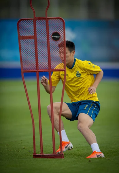 Pemain Sepak Bola Cina Lei Mengambil Bagian Dalam Sesi Latihan — Stok Foto