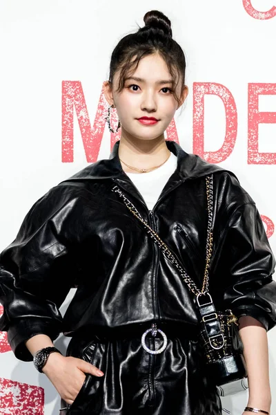 中国の女優ジェリー リンまたはリン ユンが2019年4月18日 上海で開催されるシャネル マドモアゼル プリヴェ展に到着 — ストック写真