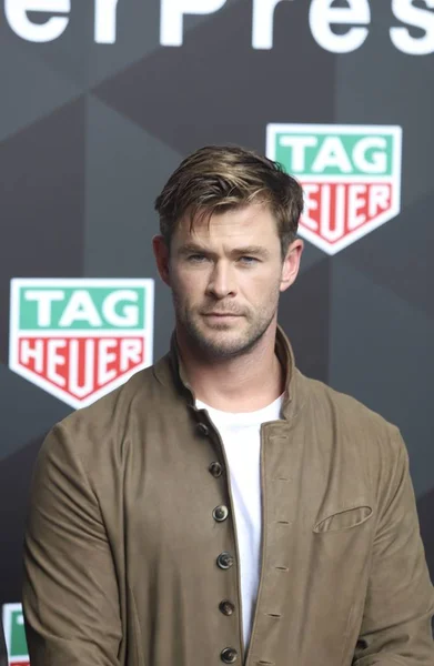 Attore Australiano Chris Hemsworth Partecipa Evento Promozionale Tag Heuer Shanghai — Foto Stock