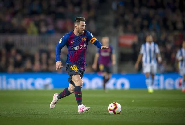 ESPAÑA LA LIGA FC BARCELONA VS REAL SOCIEDAD — Foto de Stock