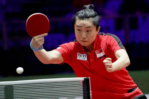 Угорщина LIEBHERR 2019 Ittf Чемпіонат світу з настільного тенісу — стокове фото