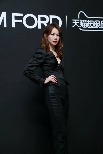 Atriz Chinesa Stephy Wei Participa Evento Marca Tom Ford Beauty — Fotografia de Stock