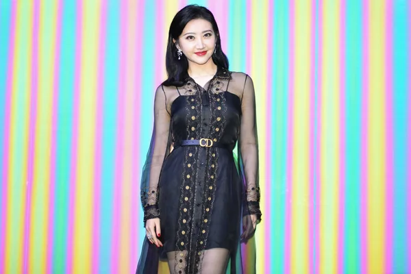 Kínai Színésznő Jing Tian Érkezik Nyitó Koktél Party Pop Store — Stock Fotó