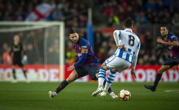 Spanyol La Liga FC Barcelona vs Real Sociedad — Stock Fotó