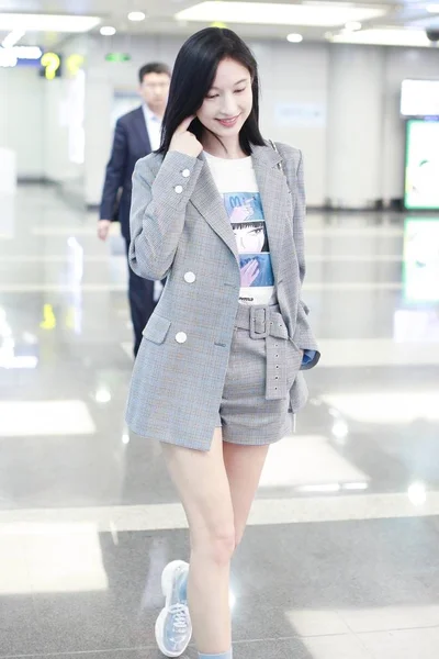 Chinese Actress Zhang Arrives Beijing Capital International Airport Departure Beijing — Stock Photo, Image