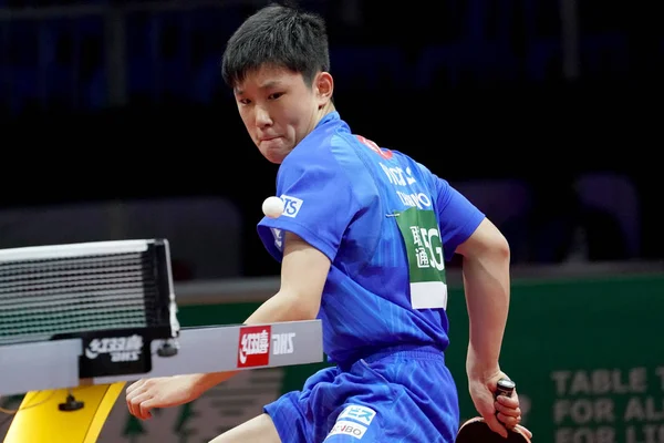 Japon Tomokazu Harimoto Budapeşte Düzenlenen Liebherr 2019 Ittf Dünya Masa — Stok fotoğraf