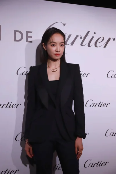 中国の女優ビクトリア ソングまたはソン チアンが 2019年4月23日に中国 上海で開催されるカルティエの新ジュエリーコレクション クラッシュ カルティエ のファッションイベントに出席 — ストック写真