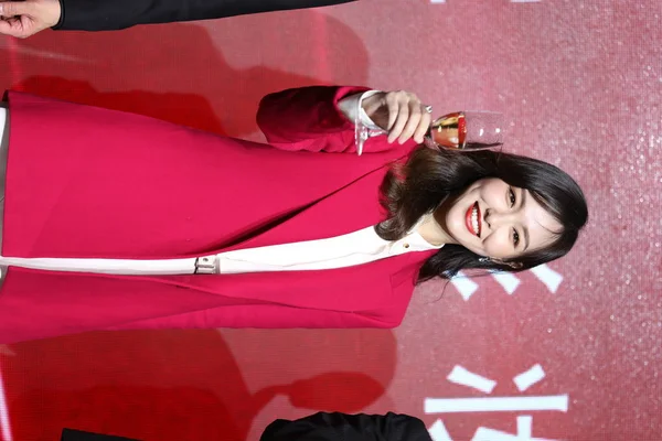中国の女優ティファニー タンまたはタン ヤンが 2019年4月20日に中国 北京で開催される資生堂の新製品発表イベントに出席 — ストック写真