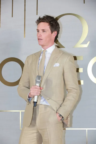 Acteur Anglais Eddie Redmayne Assiste Événement Marque Pour Omega Shanghai — Photo