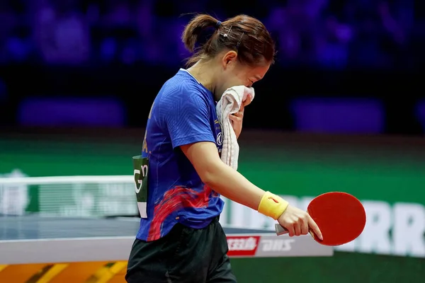 Угорщина LIEBHERR 2019 Ittf Чемпіонат світу з настільного тенісу — стокове фото