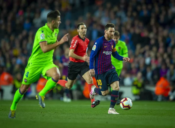 Barcelona Dan Lionel Messi 2018 2019 Liga Nın — Stok fotoğraf