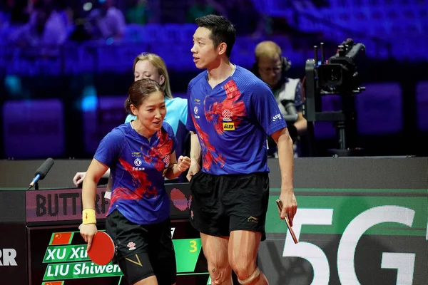 헝가리 리버허 2019 Ittf 세계 탁구 선수권 대회 — 스톡 사진