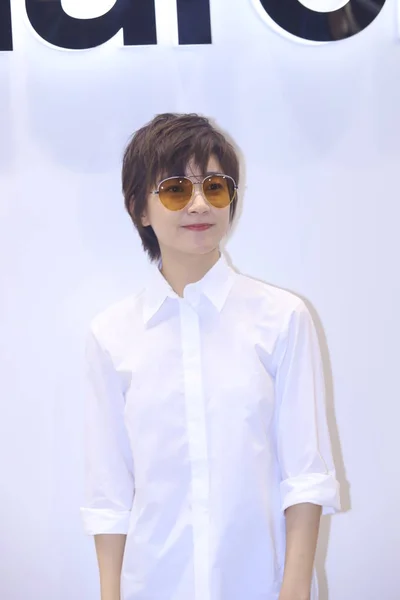 Aktris Tiongkok Jiao Junyan Menghadiri Sebuah Acara Merek Shanghai China — Stok Foto