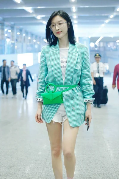 Chińska Aktorka Zhang Przybywa Międzynarodowe Lotnisko Pekinie Pekinie Chiny Kwiecień — Zdjęcie stockowe