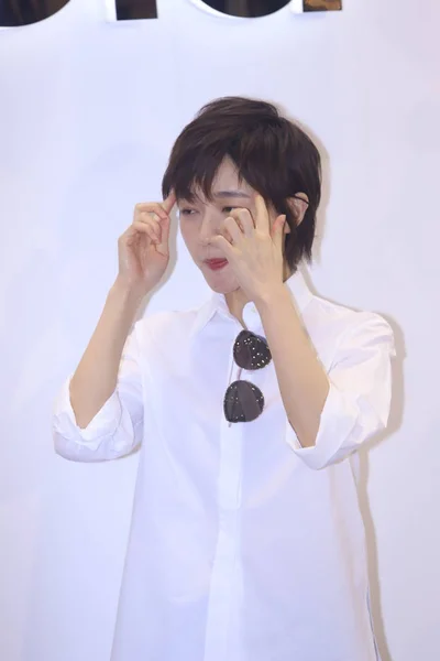 Китайская Актриса Цзяо Цзюньянь Приняла Участие Мероприятии Бренда Шанхае Китай — стоковое фото