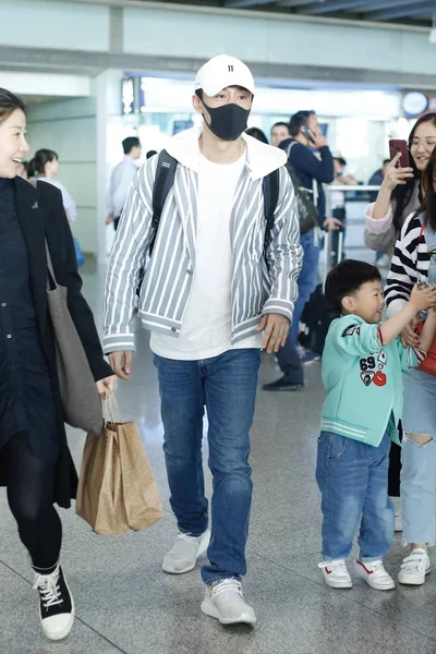 Actor Cantante Hong Kong Raymond Lam Llega Aeropuerto Internacional Beijing — Foto de Stock