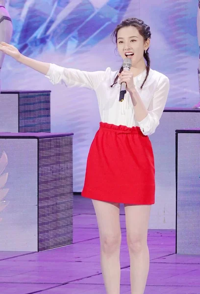 Die Chinesische Schauspielerin Lareina Song Oder Song Zuer Nimmt Dreharbeiten — Stockfoto