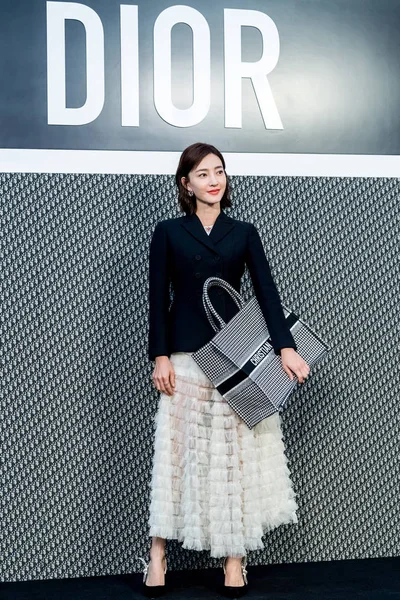 Attrice Cinese Wang Likun Partecipa Evento Dior Shanghai Cina Maggio — Foto Stock