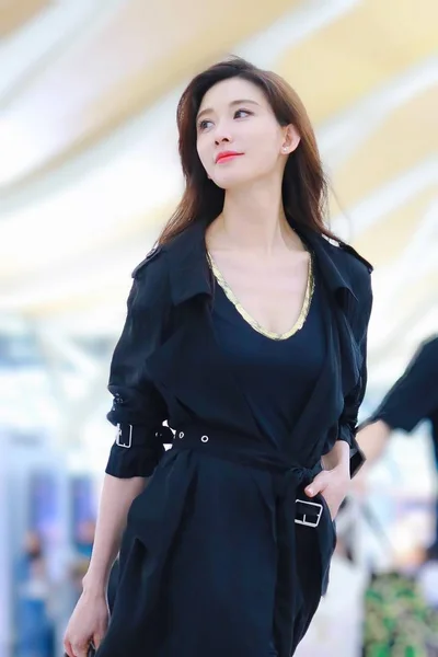 Taiwanesische Schauspielerin Lin Chi Ling Trifft Vor Abflug Mai 2019 — Stockfoto