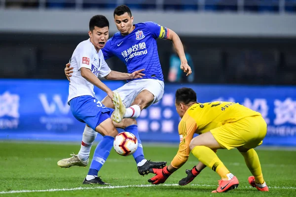 Colombian Football Player Giovanni Moreno Center Shanghai Greenland Shenhua Shots — Stok fotoğraf