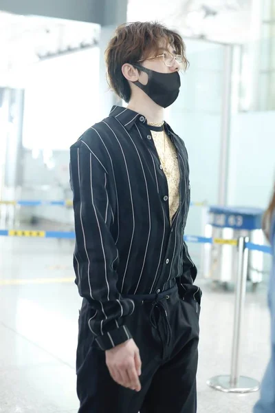 Cantor Rapper Cai Xukun Boy Group Chinês Nine Percent Chega — Fotografia de Stock