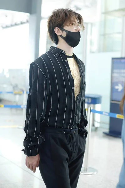 Cantante Rapper Cai Xukun Del Gruppo Cinese Nine Percent Arriva — Foto Stock