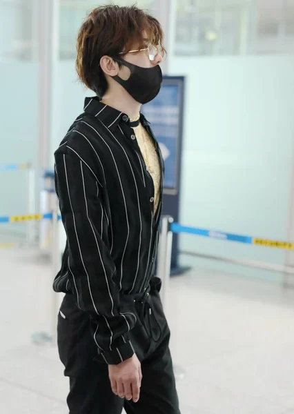 Singer Rapper Cai Xukun Chinese Boy Group Nine Percent Arrives — Stock Photo, Image