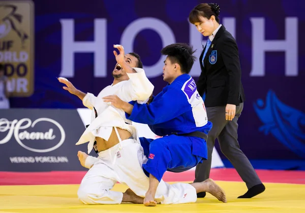 Judokas Конкурувати Світі Ijf Дзюдо Тур 2019 Місті Хух Хото — стокове фото