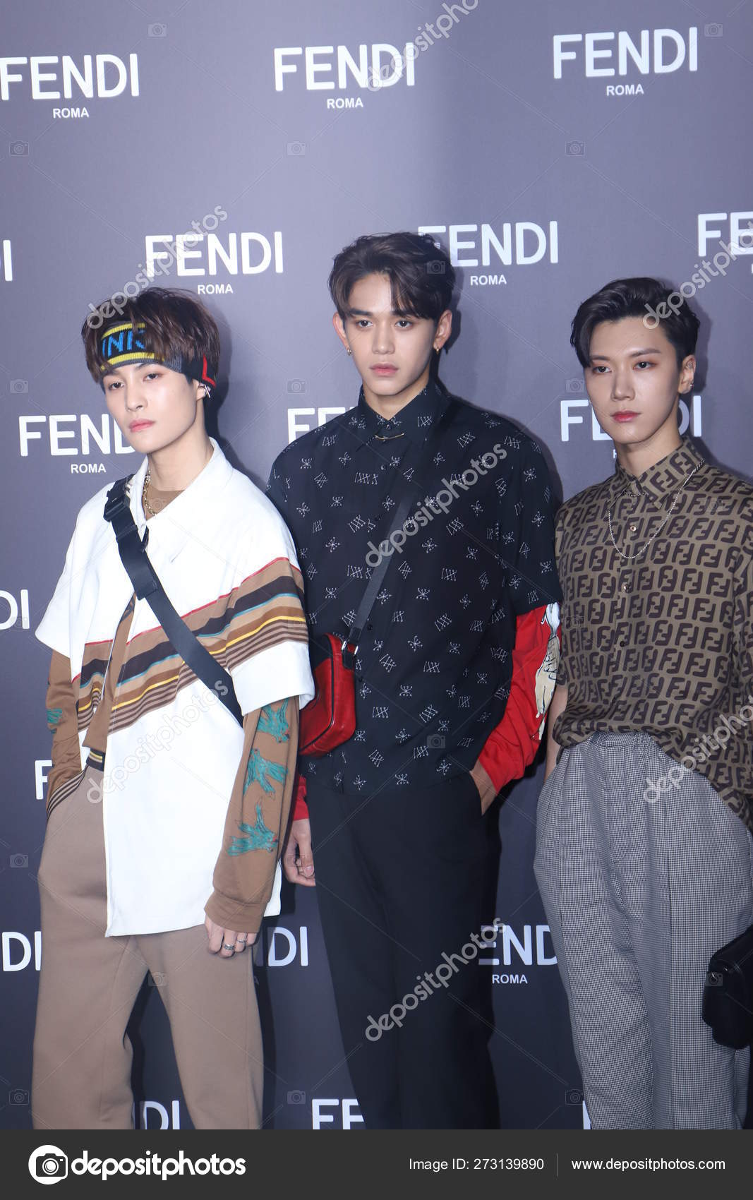 CHINA SHANGHAI FENDI MEN'S FALL/WINTER 2019 FASHION SHOW — Stock