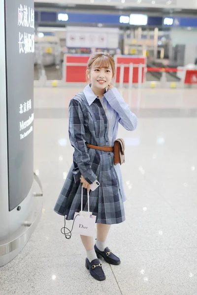 Kina Peking flygplats Rocket Girls 101 Lai Meiyun — Stockfoto