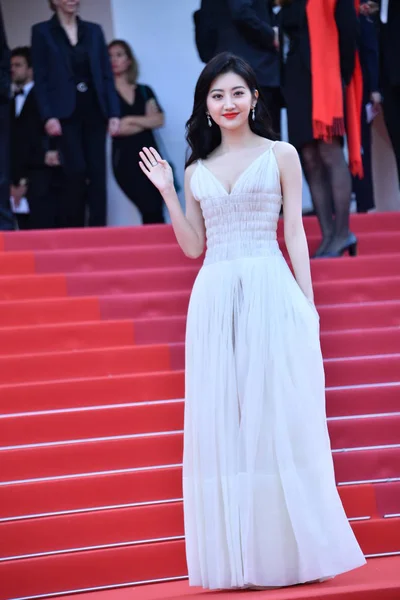 Китайська Актриса Цзін Tian Створює Вона Приїжджає Червоній Килимовій Доріжці — стокове фото