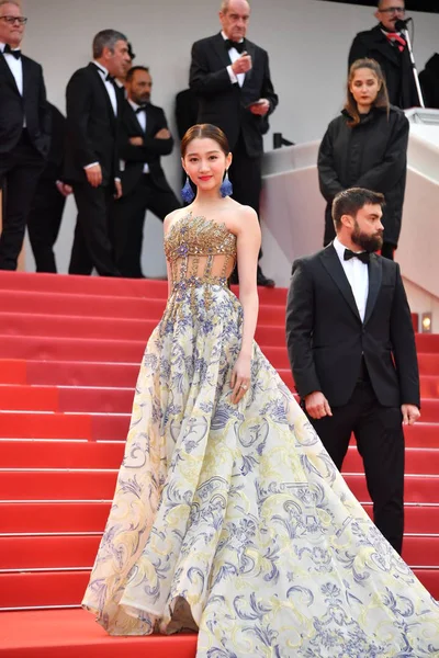 Actriz China Guan Xiaotong Posa Mientras Llega Alfombra Roja Para — Foto de Stock