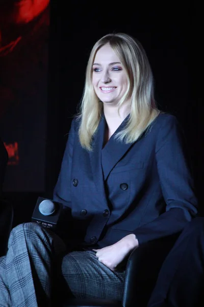 Attrice Inglese Sophie Turner Partecipa Una Conferenza Stampa Nuovo Film — Foto Stock