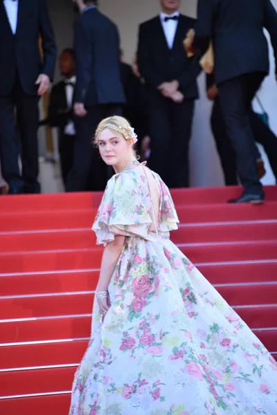 American Actress Jury Member Elle Fanning Poses She Arrives Red — Stock Photo, Image