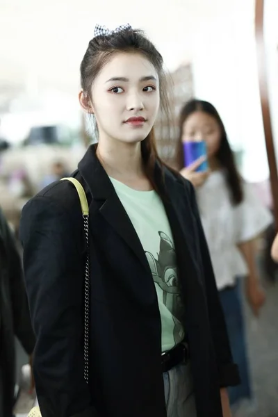 Attrice Cinese Jelly Lin Lin Yun Beijing Capital International Airport — Foto Stock