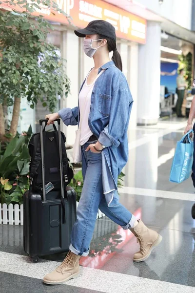 Chinese Actress Tang Wei Beijing Capital International Airport China June — Stock Photo, Image