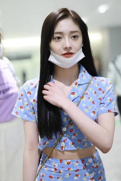 Chinese Singer Actress Pinky Zhou Zhou Jieqiong Shanghai Hongqiao International — 스톡 사진