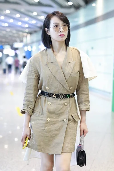 Kina Peking flygplats Victoria Song Qian — Stockfoto