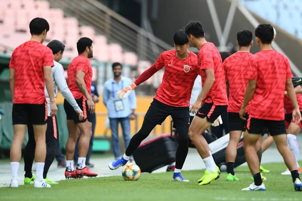 Spieler Des Chinesischen Shanghai Sipg Teilnahme Einer Trainingseinheit Vor Dem — Stockfoto