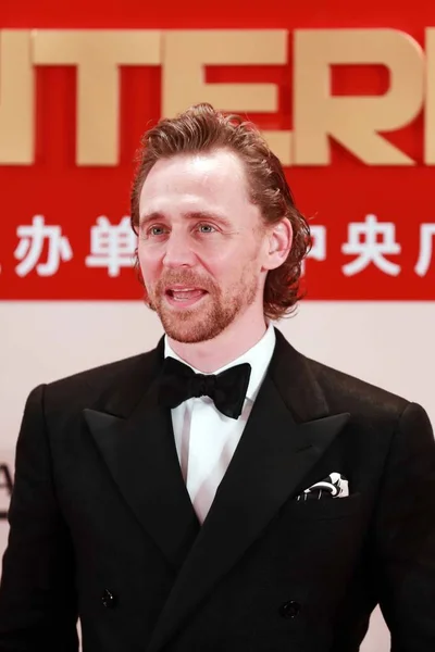 Angielski Aktor Producent Filmowy Tom Hiddleston Centrum Przybywa Czerwonym Dywanie — Zdjęcie stockowe