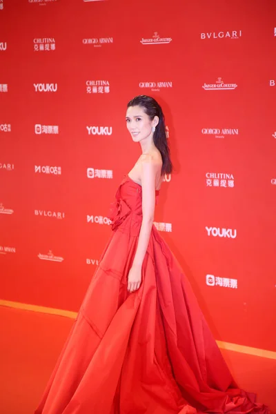 Japanese Actress Model Tao Okamoto Arrives Red Carpet Closing Ceremony — Stock Photo, Image