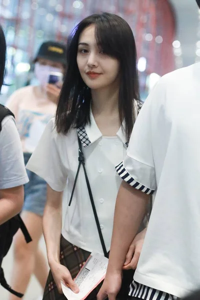 Chinese Actress Zheng Shuang Arrives Beijing Capital International Airport Beijing — Stock Photo, Image