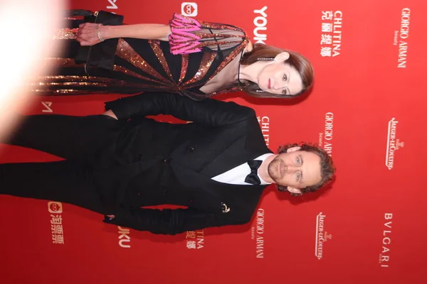 English Actor Film Producer Tom Hiddleston Center Arrives Red Carpet — Stock Photo, Image