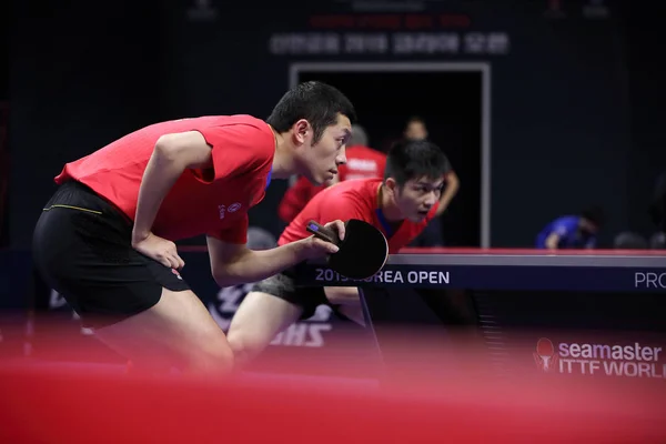 Νότια Κορέα Μοδίστερ 2019 ITTF παγκόσμια περιοδεία Σίνχαν Κορέα ανοιχτό — Φωτογραφία Αρχείου