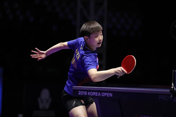 Sydkorea Seamaster 2019 ITTF World Tour Shinhan Korea öppna — Stockfoto