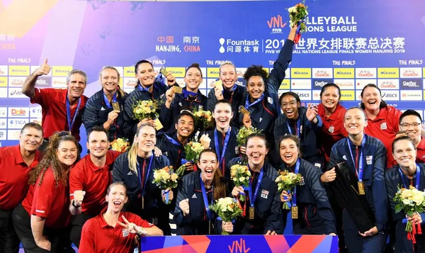 Китай Fivb волейбольні Націй Ліга фінал жінок Нанкін 2019 — стокове фото